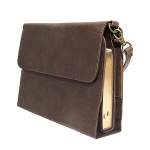 Leather Bible Covers for Women by Bekah Rose | Faux Leather, Purse Style Case w/Removable Handle (Small and Medium Bibles)