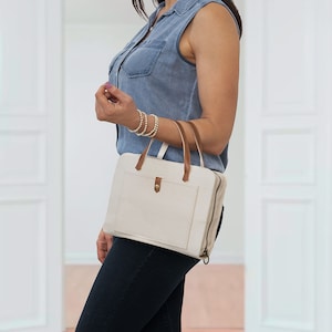 Canvas Bible Cover with Leather Accents by Bekah Rose | Zippered Purse Style image 10
