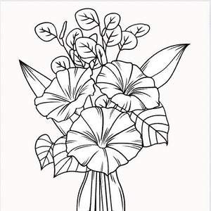 Bouquet Coloring Pages (5) Download and Print
