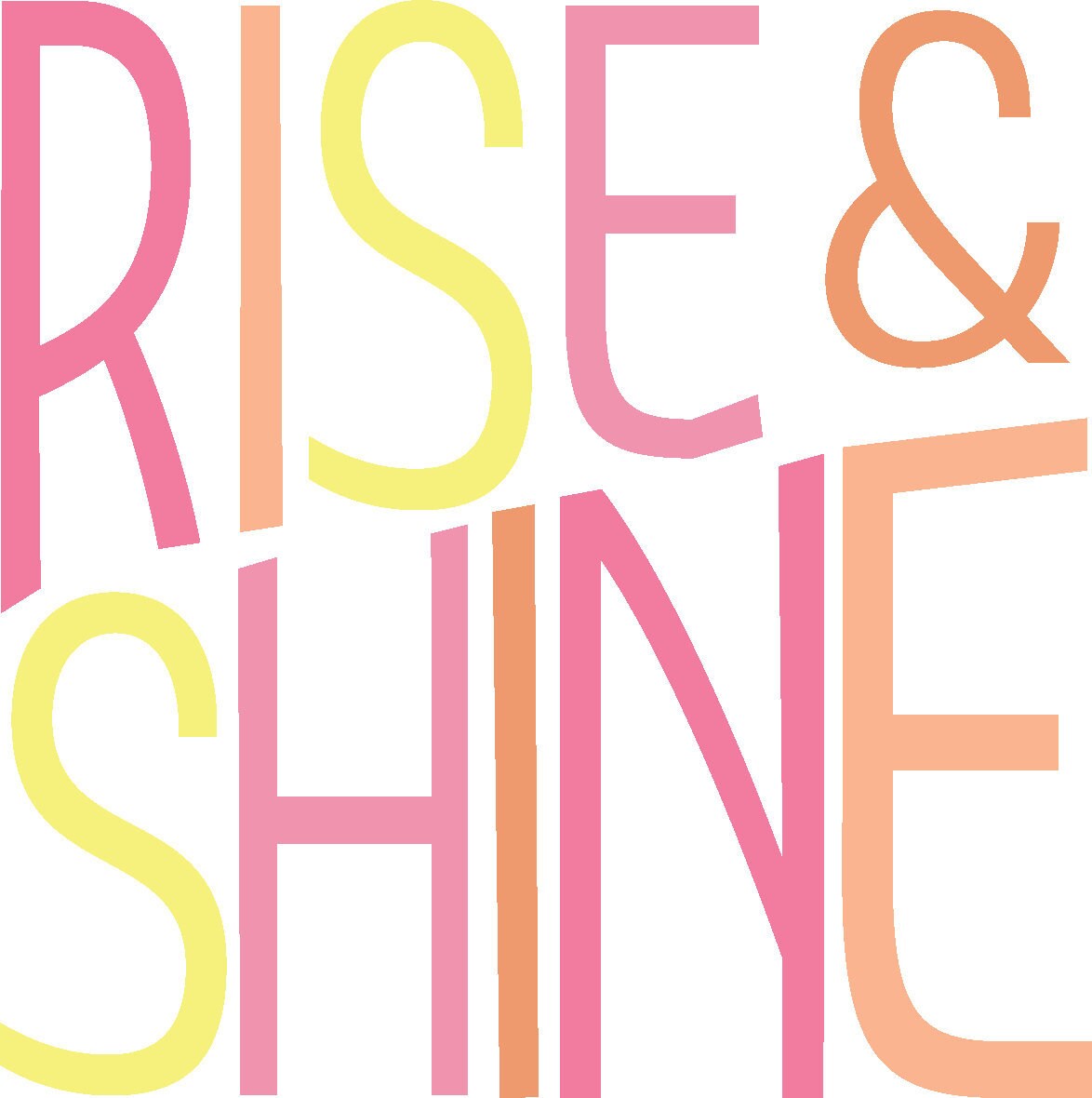 Instant Download Rise and Shine Wall Decor/Word Art Etsy