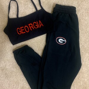 University of Georgia Bulldogs Crop Tank Top und Sweatpants