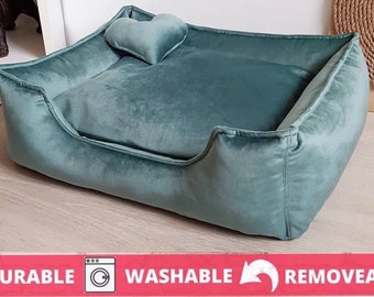 dog bed teal