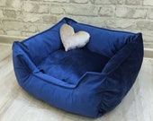 Velvet pet bed-exclusive dog bed-bed for small medium and large dogs-durable bed - sleeping place for a cat-bed for a princess-toy as a gift