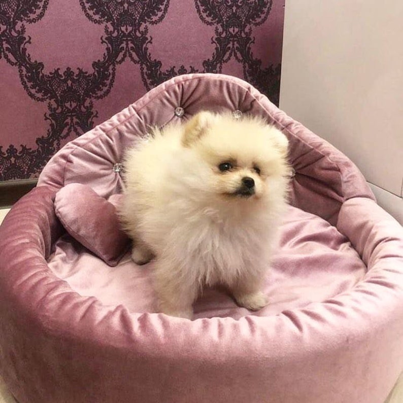 personalized pet bed Dog Bed for a princess with a name unique cat bed exclusive bed for a pomeranian Best and very beautiful pet Bed