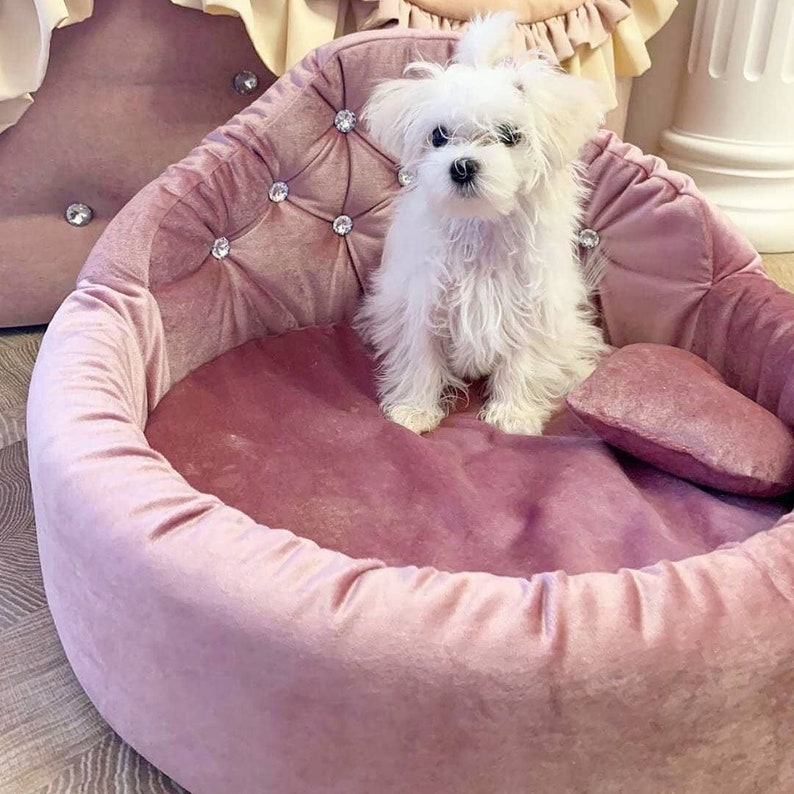 personalized pet bed Dog Bed for a princess with a name unique cat bed exclusive bed for a pomeranian Best and very beautiful pet Bed