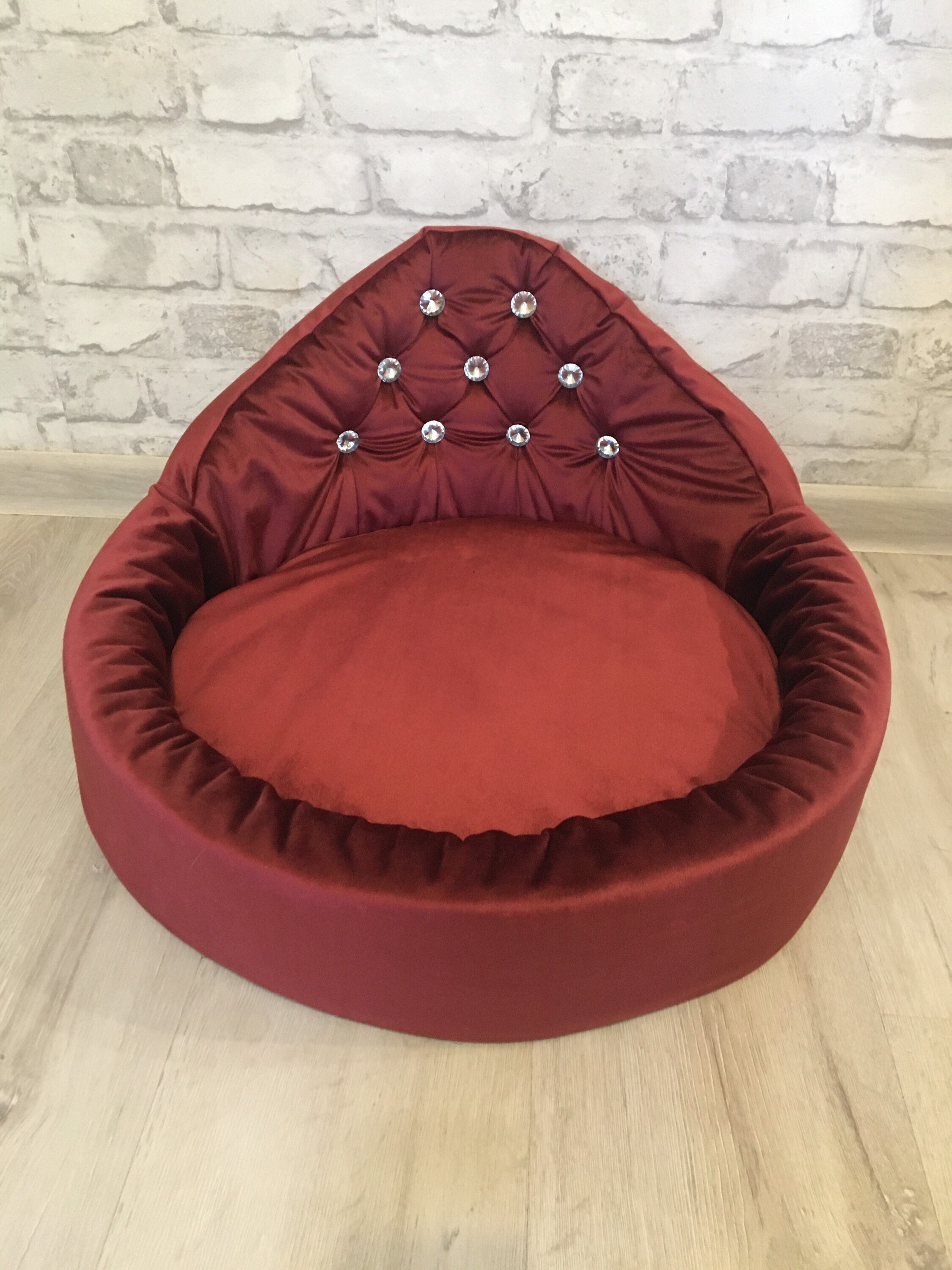 Velvet pet bedexclusive dog bedbed for small medium and Etsy