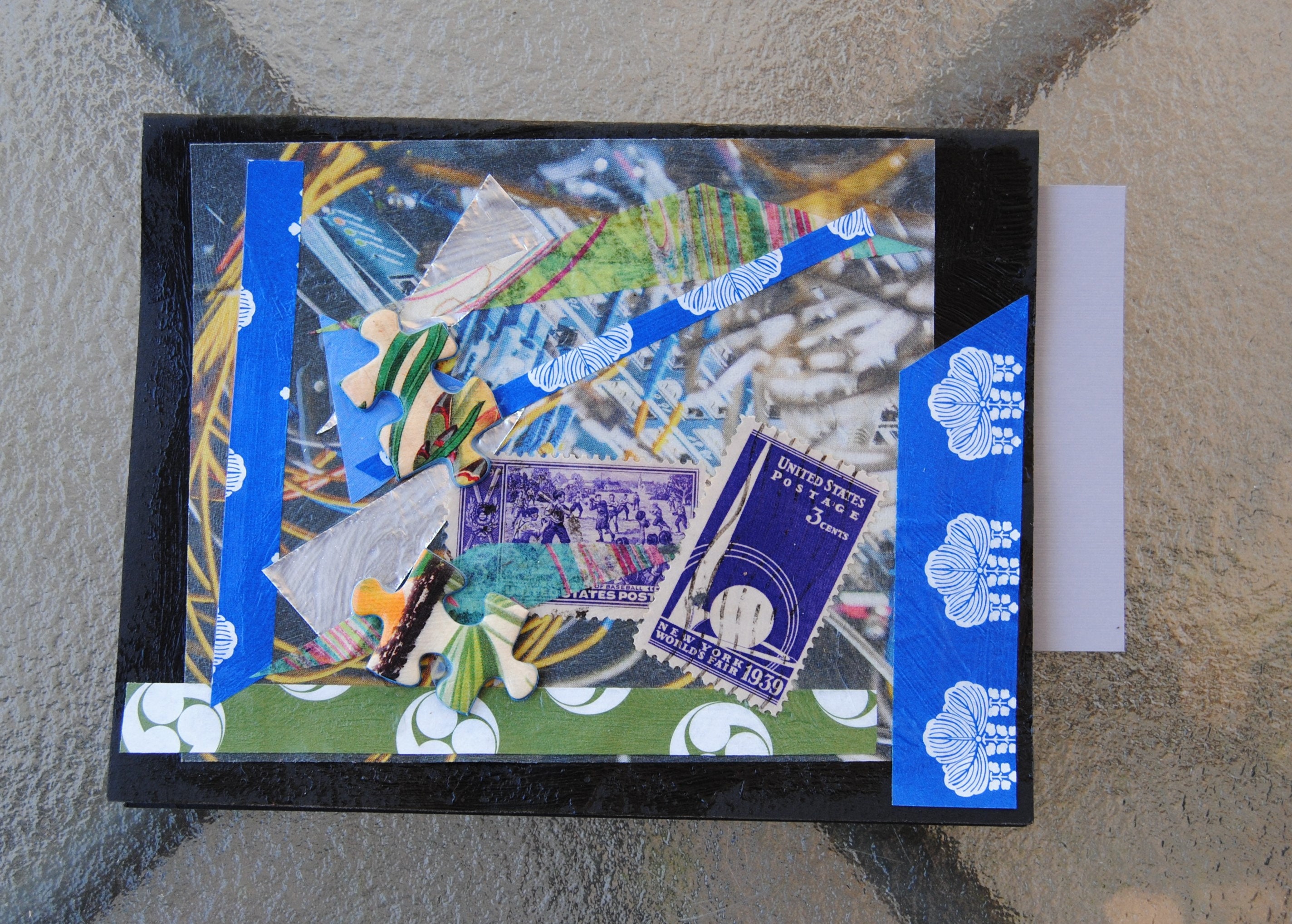 Handmade Mixed Media Collage Greeting Cards/set of 4/B Etsy