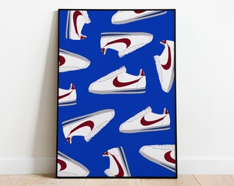 Nike Cortez Forrest Gump Pop Art Print Poster Sneaker Illustration A4 or A3 | Signed by Artist & FREE GIFT