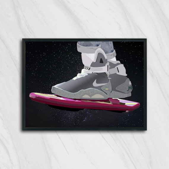 enfermedad Café Humedad Nike Air Mag Poster Art Print Inspired by Back to the Future - Etsy