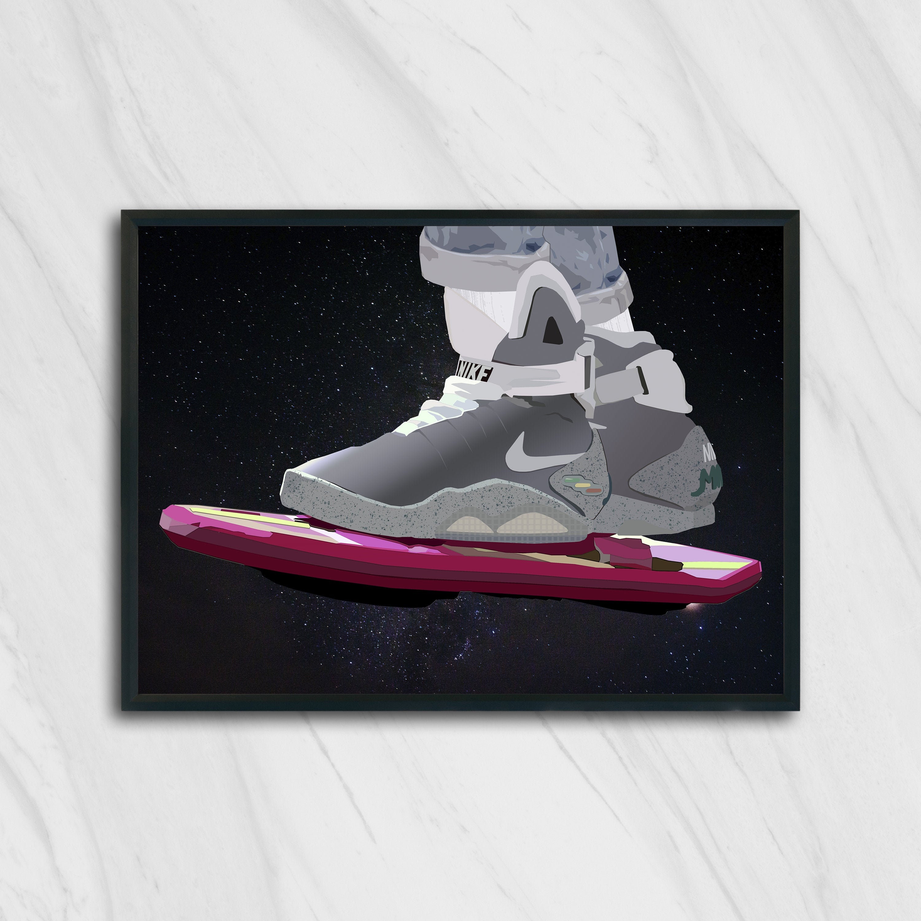 Nike Air Mag Poster Art Print Inspired by to the Future Etsy