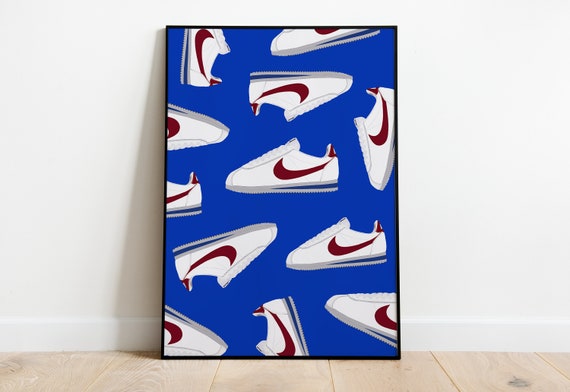 Bailarín Leo un libro Logro Nike Cortez Forrest Gump Pop Art Print Poster Sneaker - Etsy España