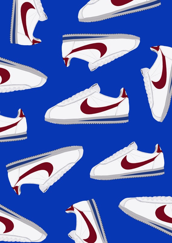 Nike Cortez Gump Pop Art Print Poster Sneaker - Etsy Israel