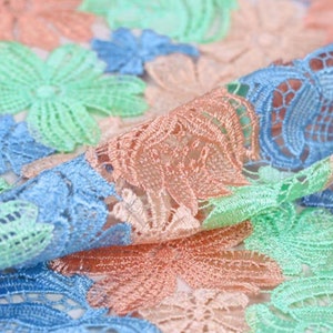 Georges Hobeika Fashion Week Fabric wonderful pastel colors embroidered silk flowers