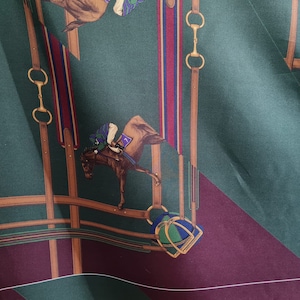Ralph Silk Twill Fabric with jockey pattern non stretch,sold by panel 140*150cm
