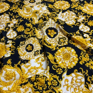 Italian Baroque Design Crepe fabric,Last piece.Price for piece 155*155cm