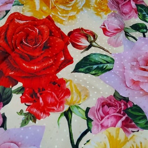 Italian Exclusive Alta Moda Fabric LIMITED COLLECTION/ROSES 3D / #2
