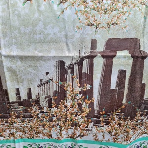 Italian Designer Cotton fabric Roman Architectural Design,Fashion week Capri Show,Ancient Rome collection/200*140cm