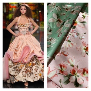 Wonderful Italian Silk Mikado Taffeta fabric for Dress,2023 collection.Colour #2