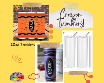 Crayon Personalized Tumblers - 20oz