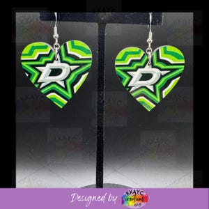 Orecchini retrò Dallas Stars - Fatti a mano