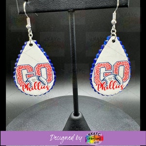 Go Phillies Earrings - Handcrafted