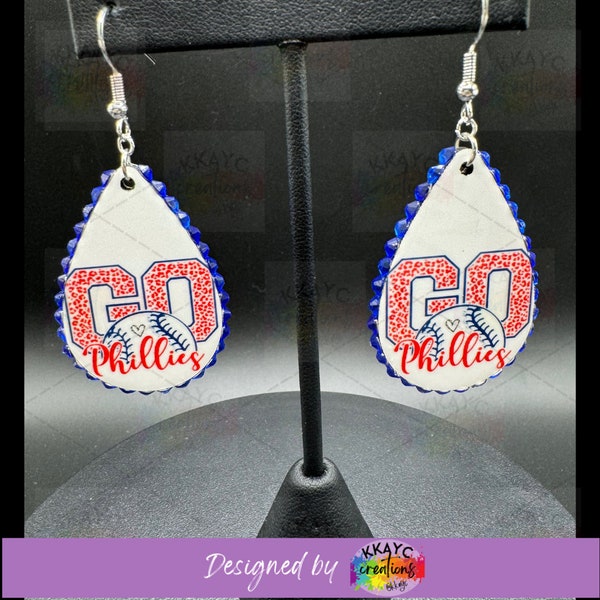 Go Phillies Earrings - Handcrafted