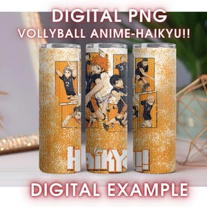 Volleyball Anime Theme Tumbler Design, Hku!!, digital design