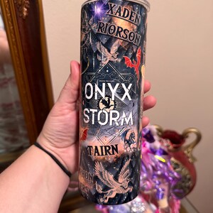 20oz Bookish tumbler, 4th wing, RY books, dragon book tumbler