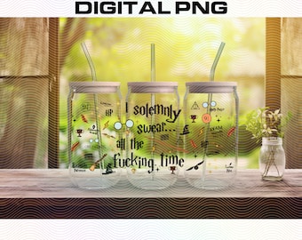 I  Solemnly swear all the F-ing time PNG, Glass can PNG