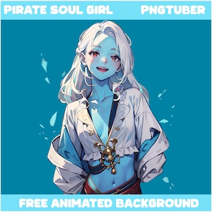 Pirate Soul Girl PNGTuber Model: 6 Expressions (Veadotube)