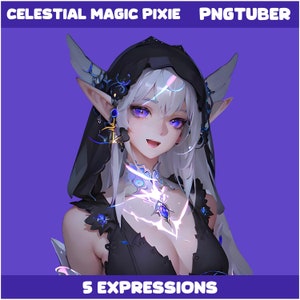 PNGTUBER - Celestial Magic Pixie / Various Expression / Premade / Creature Vtuber / Streamer / 2D Model Assets / TikTok / Twitch / Veadotube