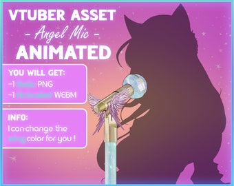 Micrófono de ángel celestial animado de VTuber (WebM y PNG)