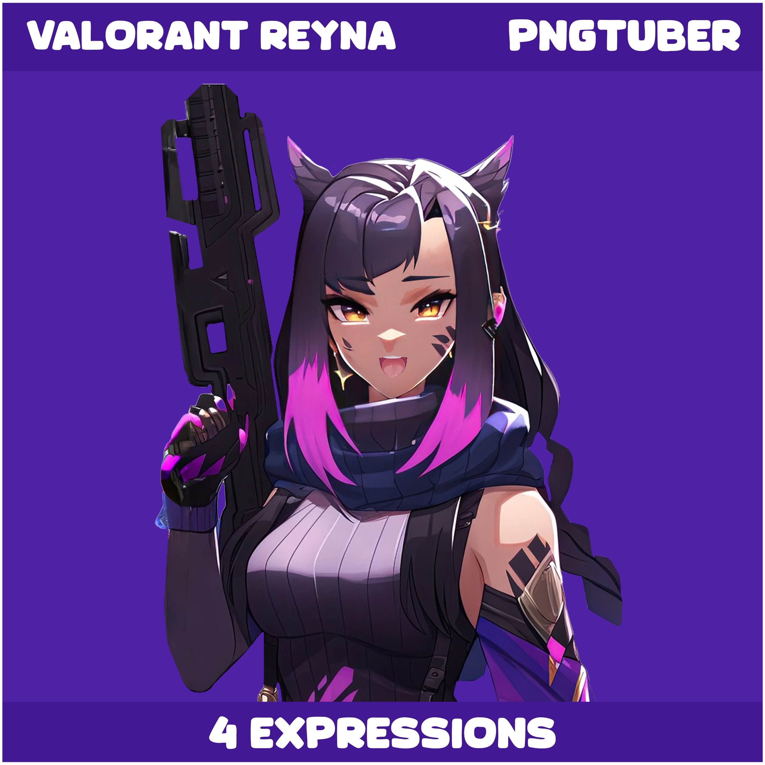 PNGTUBER - Valorant Reyna / PNGTUBER prêt à l'emploi / premade PNGTUBER / Avatar Anime pour Twitch / Discord / Youtube / TikTok / Sweet Model
