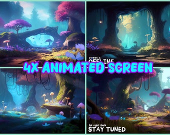 Animierte Magic Forest Bilder: Gemütliche Lofi Vibes (Digitaler Download)