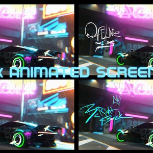 Cyberpunk Twitch Overlay / Neon / Youtube / Video Background /Car Wallpaper /Retro Aesthetic /Custom/Chill /BRB/Overlay/ Streamer / Graffiti
