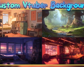 Custom VTuber Background / Virtual Background / Personalized Animated Background / Gamers and Streamers on Twitch / Discord / Youtube /