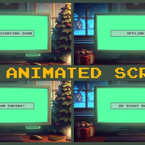 Christmas Animated Twitch Screens: Stream Overlay (Digital Download)