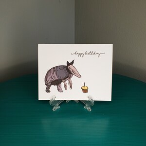 Funky Animal Geburtstagskarte: Gürteltier