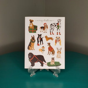 Weihnachtskarte mit Hunden