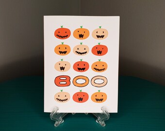 BOO pumpa Halloween-kort