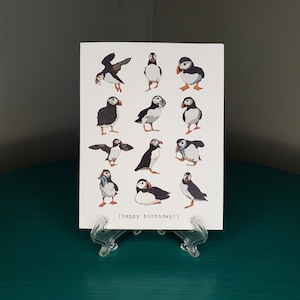 Carte d'anniversaire Macareux moine