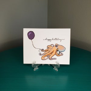 Funky Animal Birthday Card: Octopus