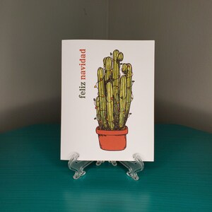 Carte Pour Les Fêtes Cactus Feliz Navidad