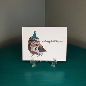 Cartão de aniversário de animal descolado: Frogmouth