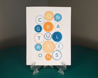 Carte de félicitations bulles abstraites