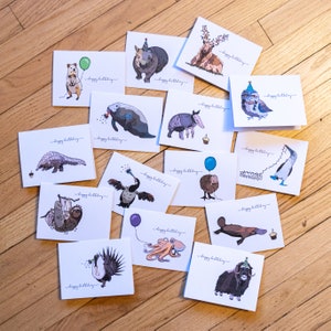 Funky Animal Birthday Card Box (15 Different Animals!)