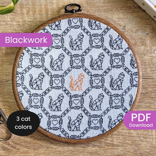 Blackwork Animals - Etsy