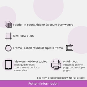 Pattern information - Fa bric required 14 count aida or 28 count evenweave.