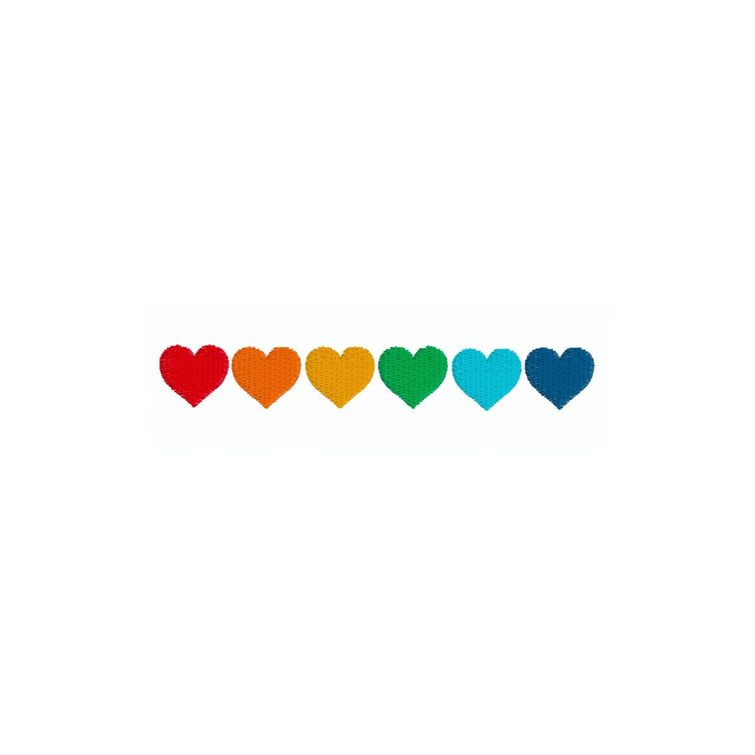 Rainbow Heart Machine Embroidery Design (digital File) - Etsy