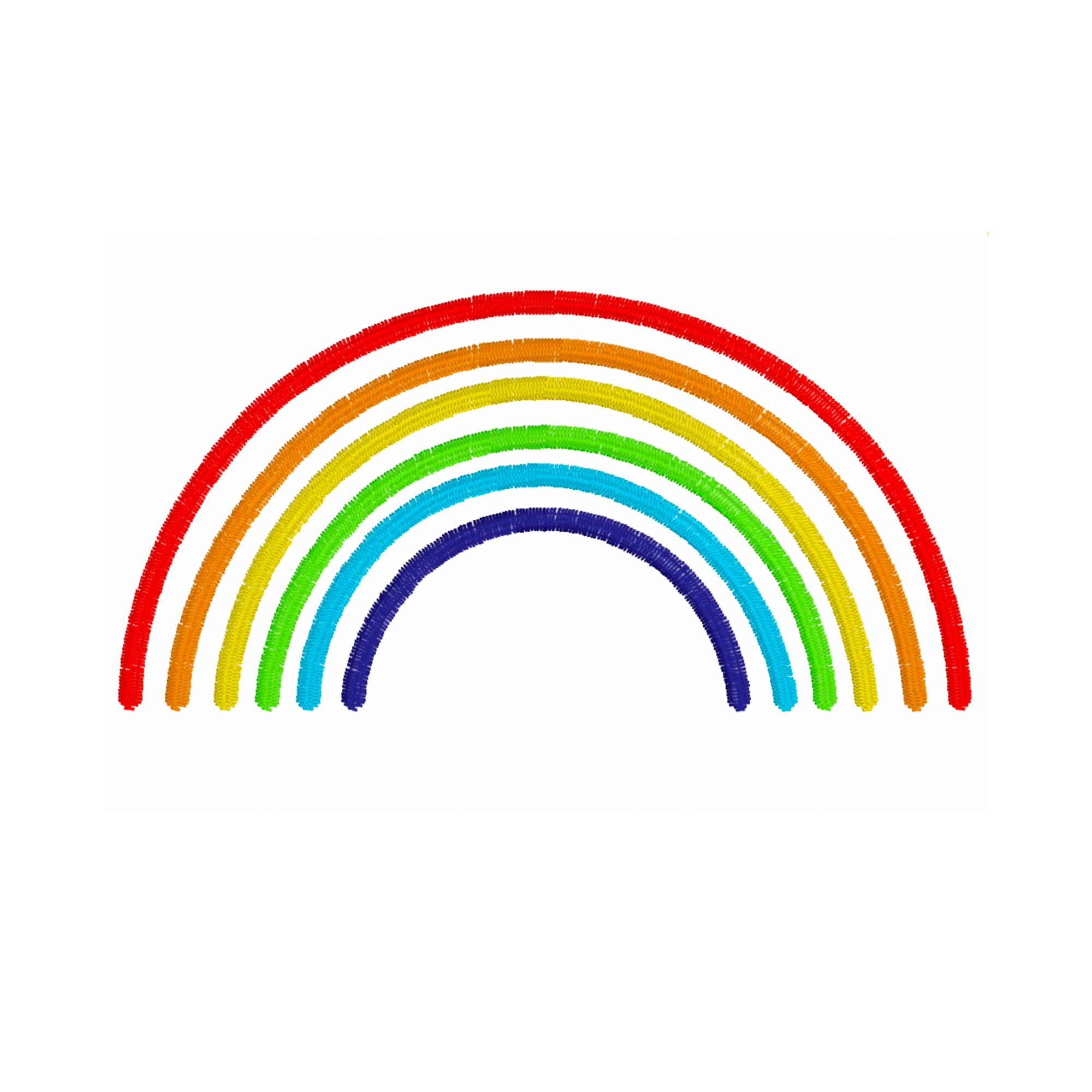 Rainbow Machine Embroidery Design - Etsy